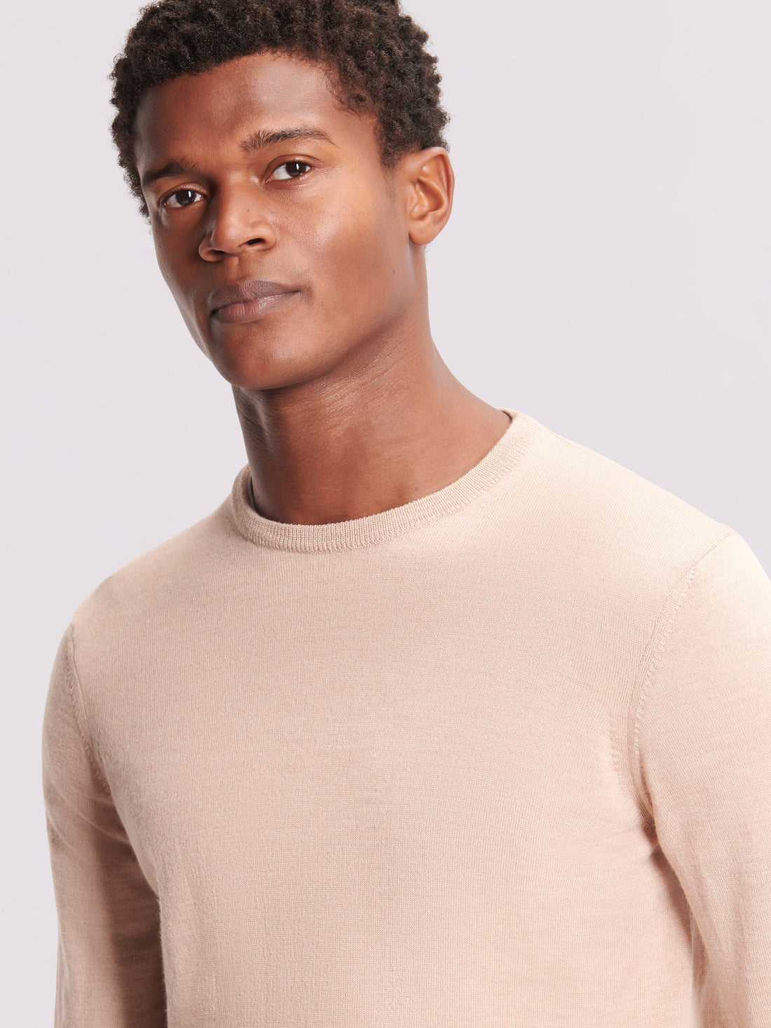 Merino Wool Crew Neck Sweater Sand