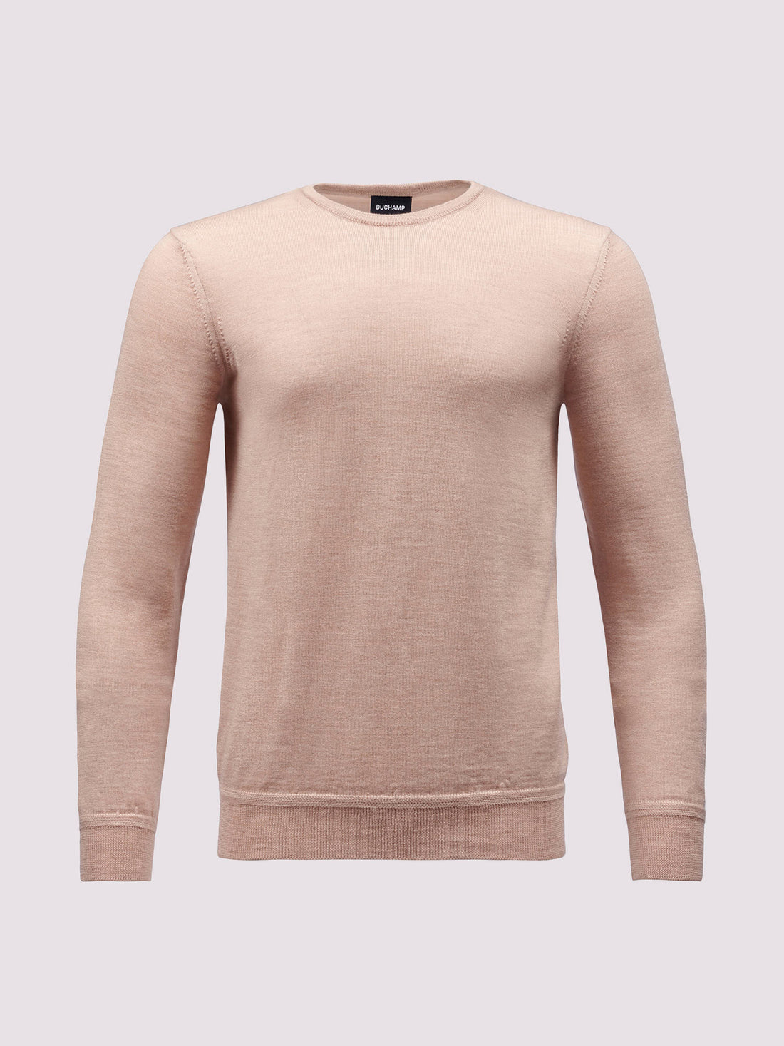 Duchamp Mens Merino Wool Crew Neck Sweater Warm Sand