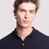 Duchamp Mens Merino Wool Polo Shirt Deep Well