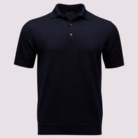 Duchamp Mens Merino Wool Polo Shirt Deep Well