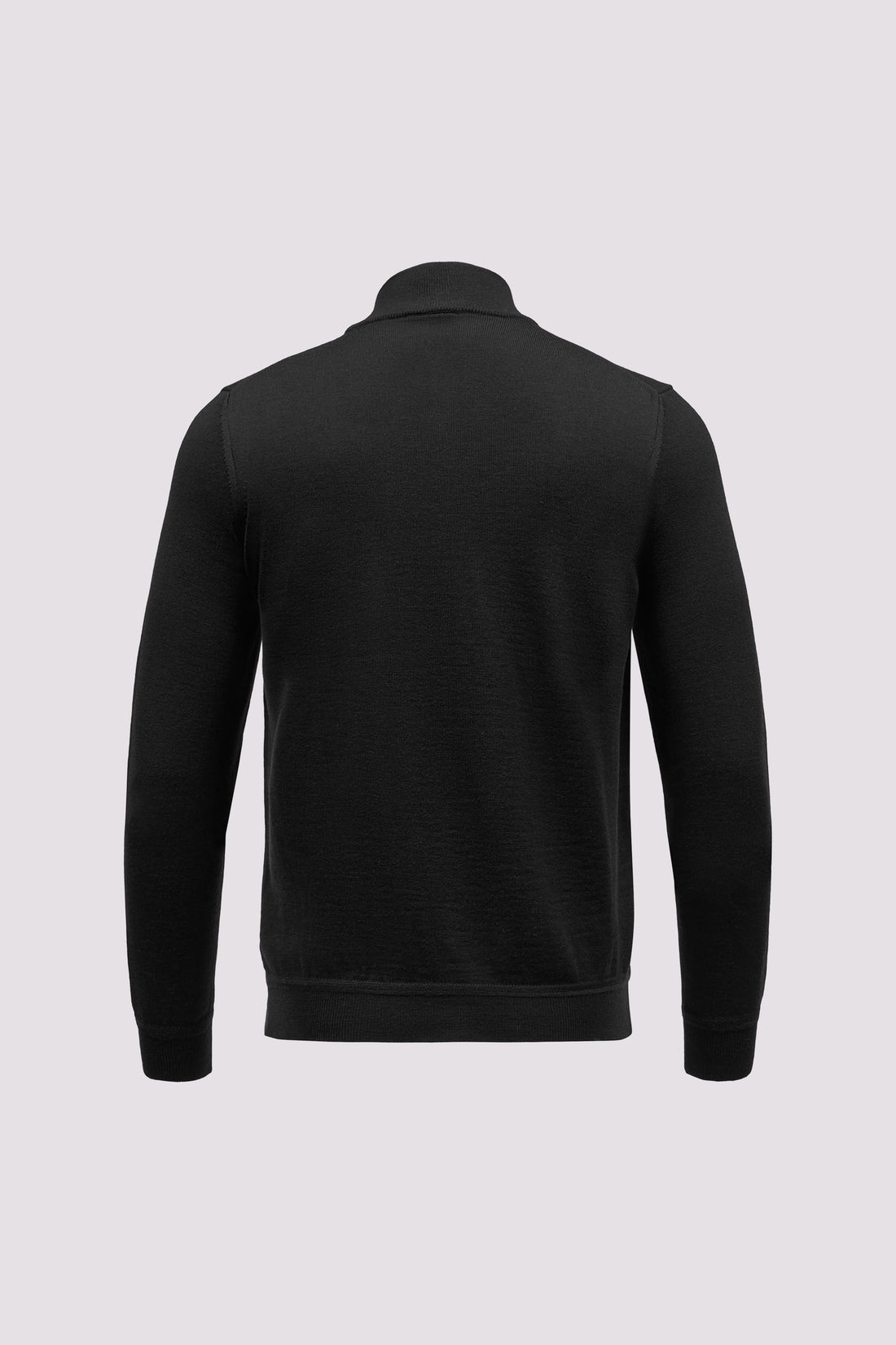 Duchamp Mens Merino 1/4 Zip Sweater Black