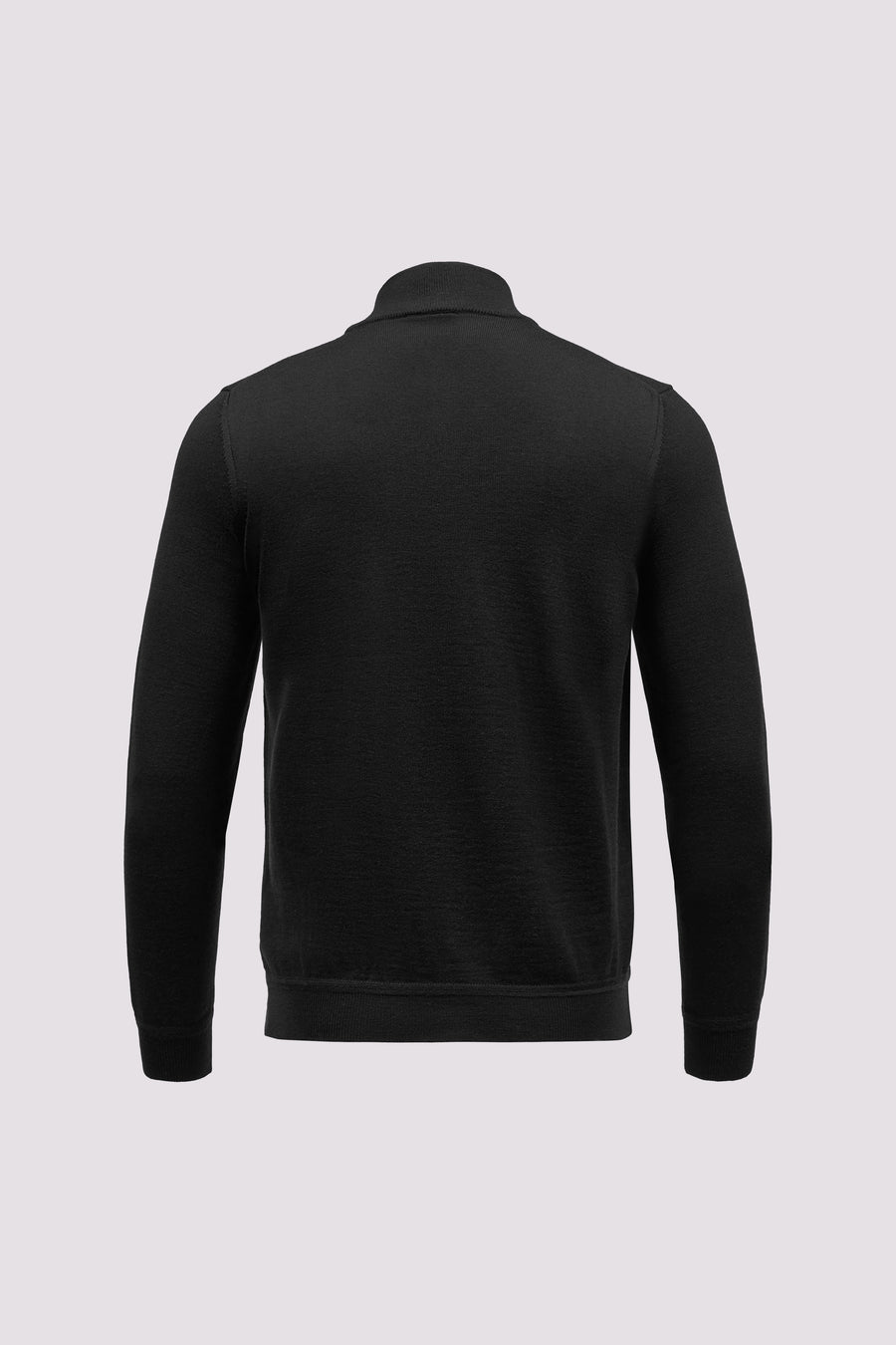 Duchamp Mens Merino 1/4 Zip Sweater Black