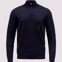 Duchamp Mens Merino 1/4 Zip Sweater Deep Well