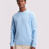 Duchamp Mens French Terry Crew Neck Sweatshirt Blue Bell