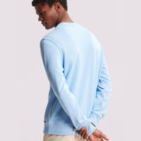 Duchamp Mens French Terry Crew Neck Sweatshirt Blue Bell