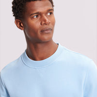 Duchamp Mens French Terry Crew Neck Sweatshirt Blue Bell