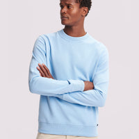 Duchamp Mens French Terry Crew Neck Sweatshirt Blue Bell