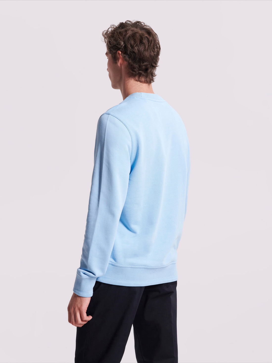 Duchamp Mens French Terry Crew Neck Sweatshirt Blue Bell