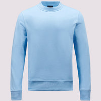 Duchamp Mens French Terry Crew Neck Sweatshirt Blue Bell