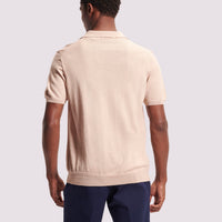 Duchamp Mens Merino Wool Riviera Polo Shirt Warm Sand