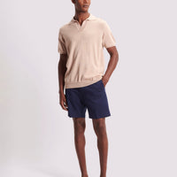 Duchamp Mens Merino Wool Riviera Polo Shirt Warm Sand