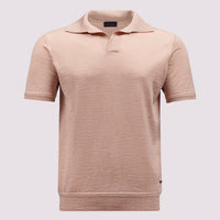 Duchamp Mens Merino Wool Riviera Polo Shirt Warm Sand