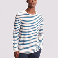 Cotton/Linen Long Sleeve T-Shirt Jet Stream