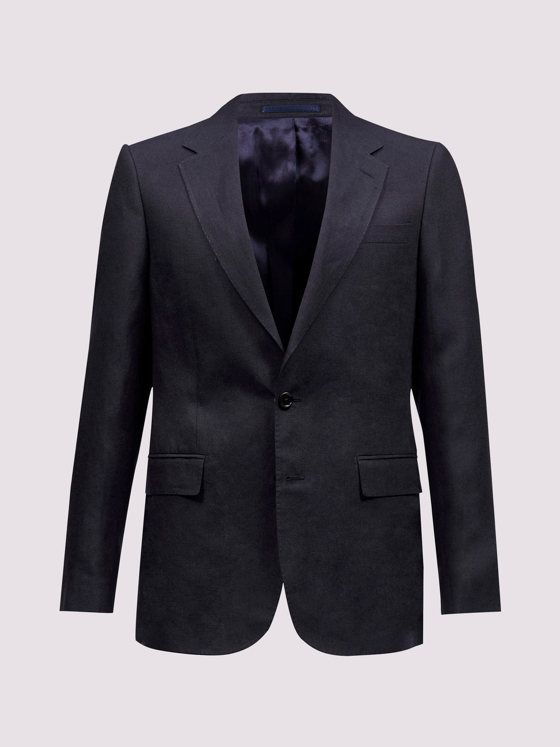 Single Breasted 2 Button Linen Blazer Dark Navy