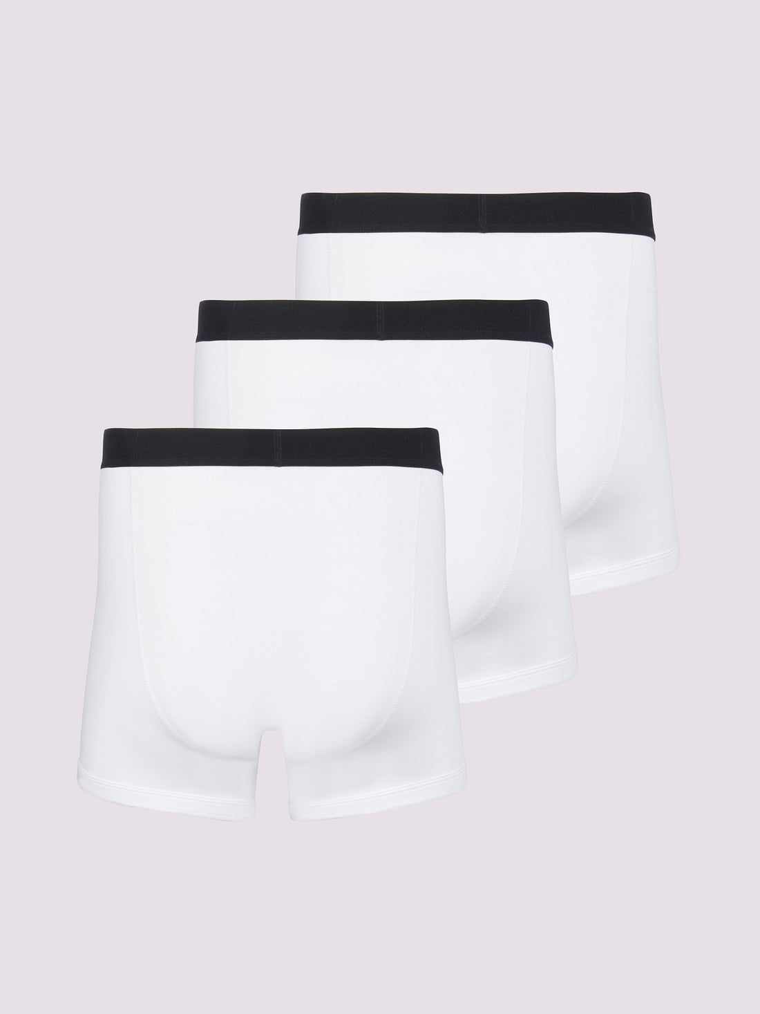 Duchamp Mens Three Pack Solid Jersey Boxer Briefs White