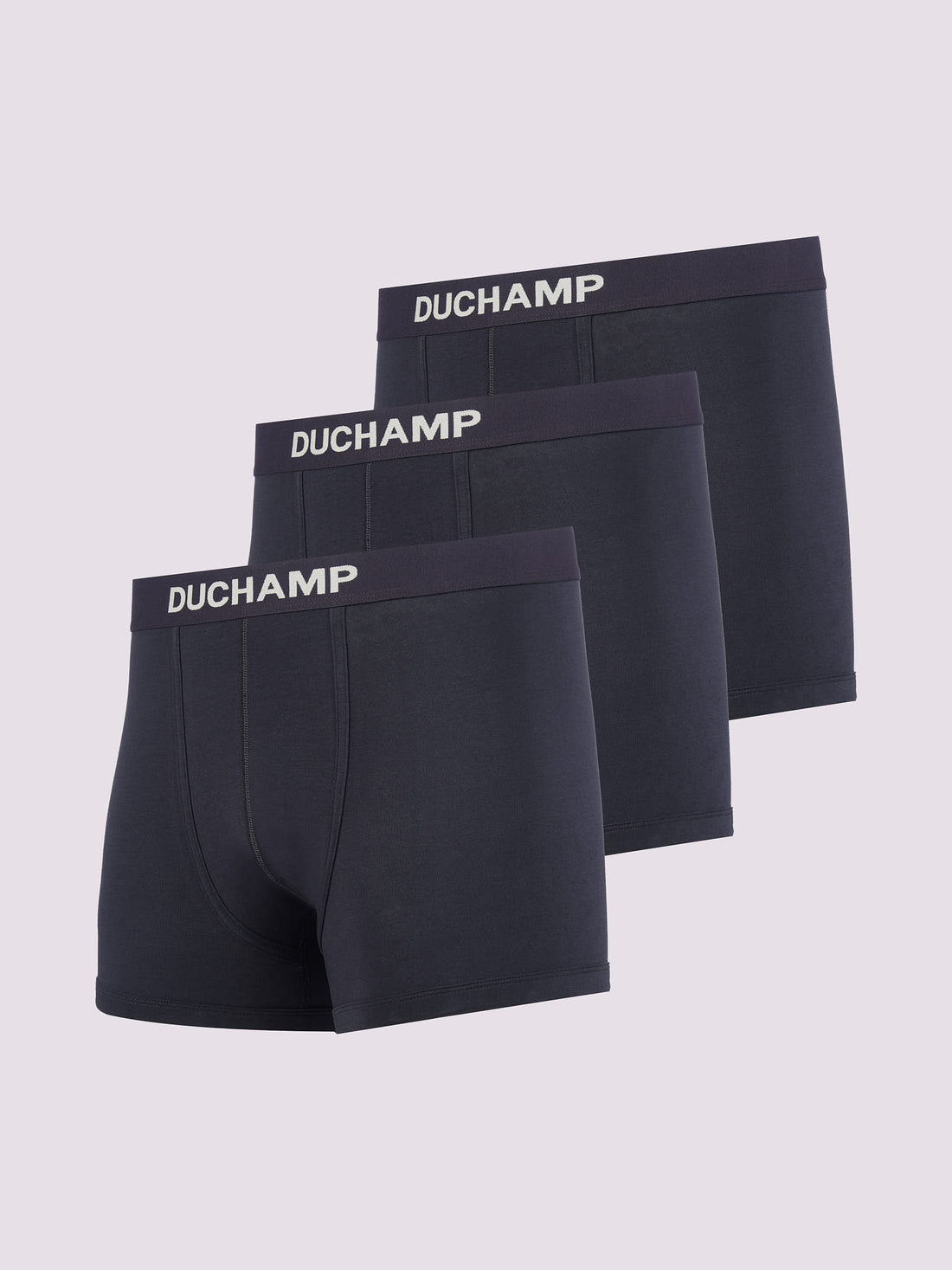 Duchamp Mens Three Pack Solid Jersey Boxer Briefs Deep Well