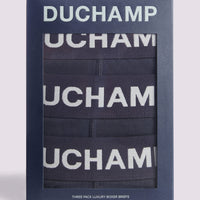 Duchamp Mens Three Pack Solid Jersey Boxer Briefs Deep Well