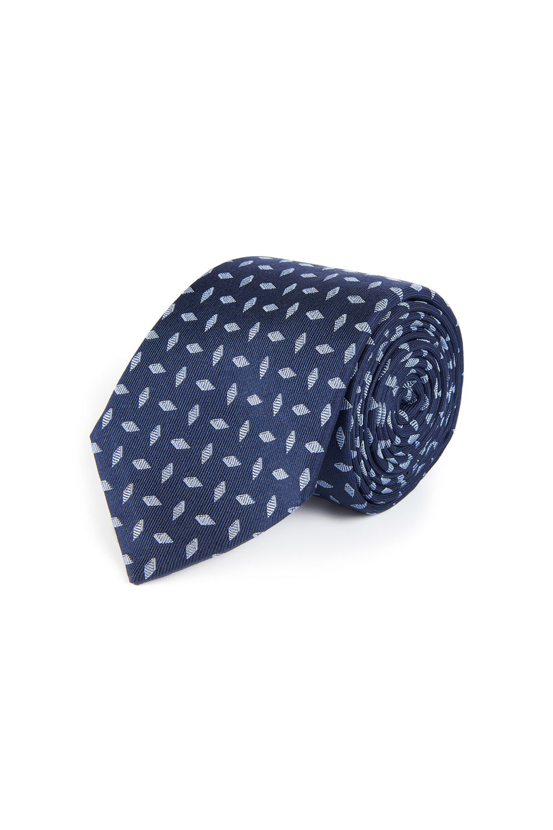 Duchamp Mens Silk Diamond Pattern Tie Rain Washed