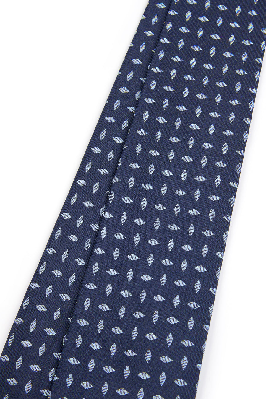 Duchamp Mens Silk Diamond Pattern Tie Rain Washed