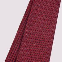 Duchamp Mens Silk Geo Pattern Tie Winery