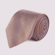 100% Silk Oval Pattern Tie in Dark Navy