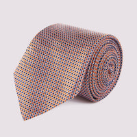 Duchamp Mens Silk Oval Pattern Tie Deep Well