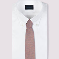 Duchamp Mens Silk Oval Pattern Tie Deep Well