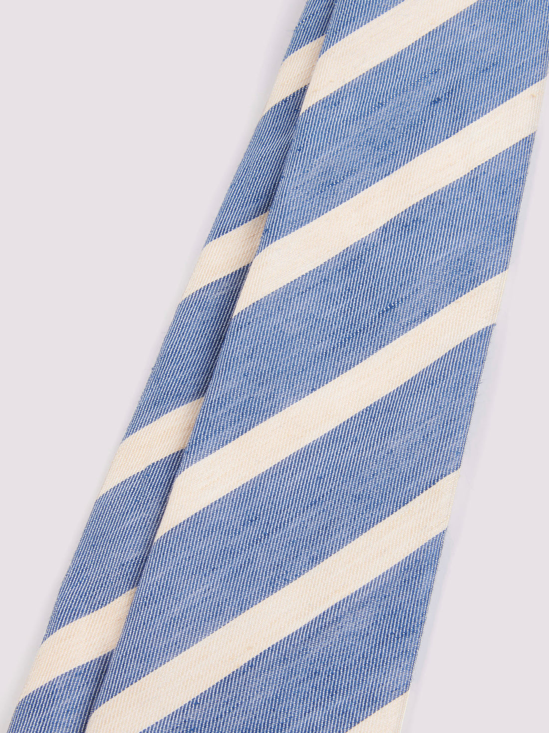 Duchamp Mens Silk Angled Stripe Pattern Tie Della Robbia Blue