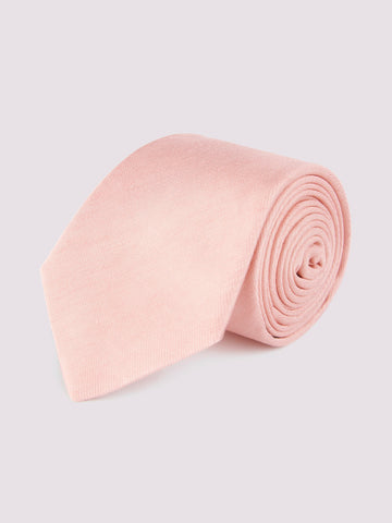 Duchamp Mens Silk Solid Tie Pink Icing