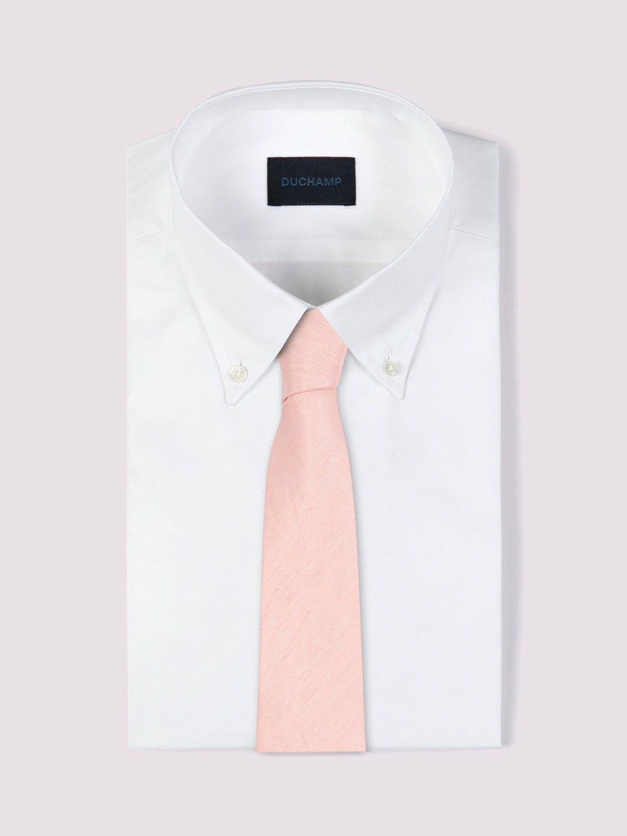 Duchamp Mens Silk Solid Tie Pink Icing