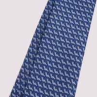 Duchamp Mens Silk Arrow Geo Pattern Tie Delft