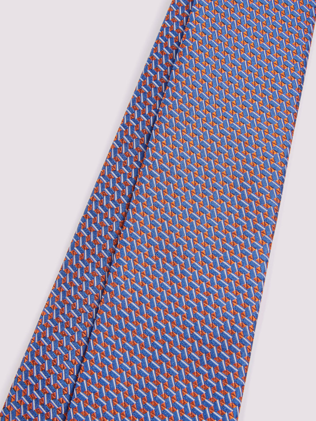 Duchamp Mens Silk Geo Pattern Tie Beaucoup