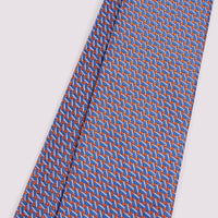 Duchamp Mens Silk Geo Pattern Tie Beaucoup