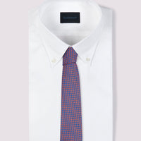 100% Silk Loop Pattern Tie in French Navy