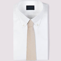 100% Silk Loop Pattern Tie in Yellow