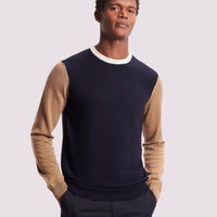 Duchamp Merino Wool Crew Neck Sweater Deep Well