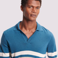 Duchamp Merino Wool Long Sleeve Riviera Polo Shirt Deep Well