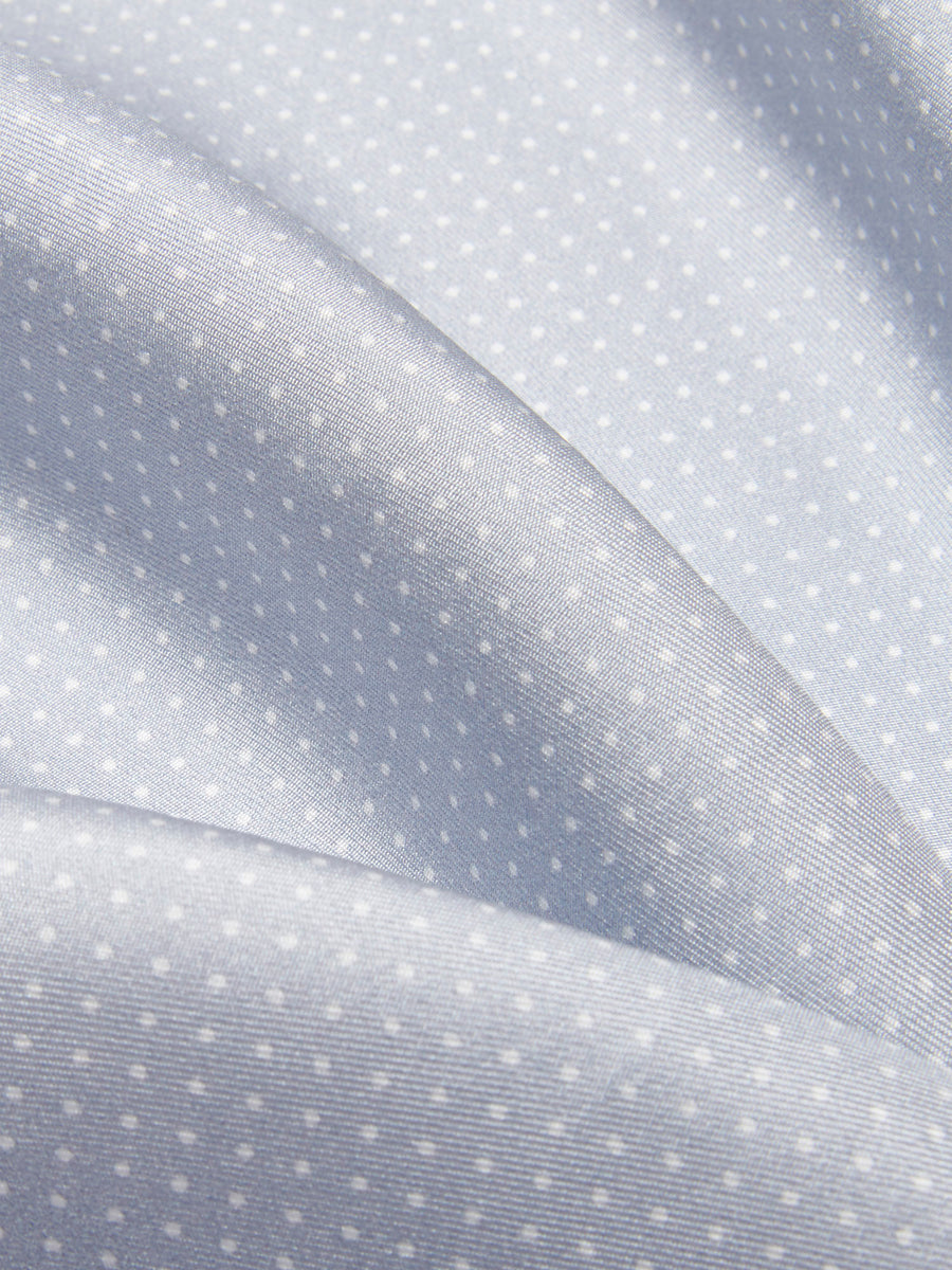 Polka Dot Pocket Square in Ice Blue