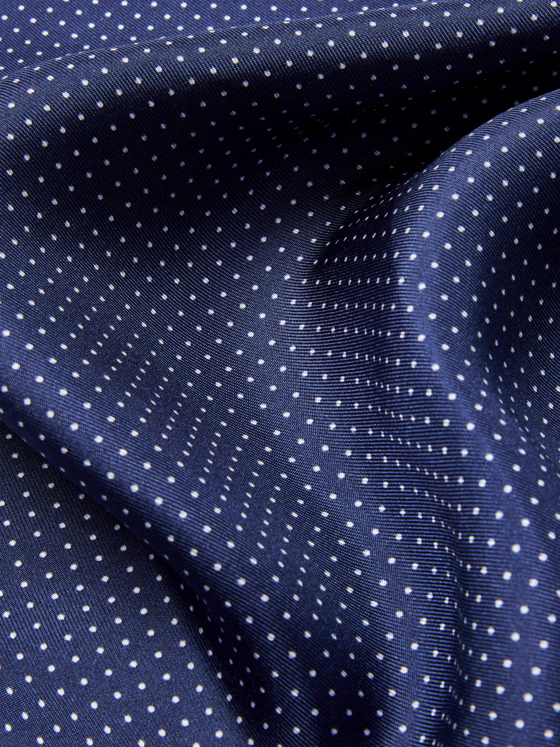 Polka Dot Pocket Square in Dark Navy