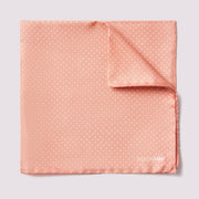 Polka Dot Pocket Square in Peach