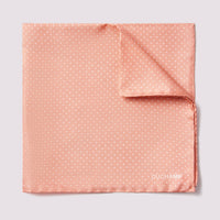 Polka Dot Pocket Square Coral Haze