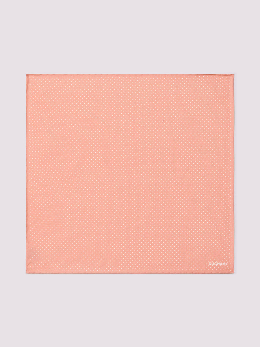 Polka Dot Pocket Square Coral Haze