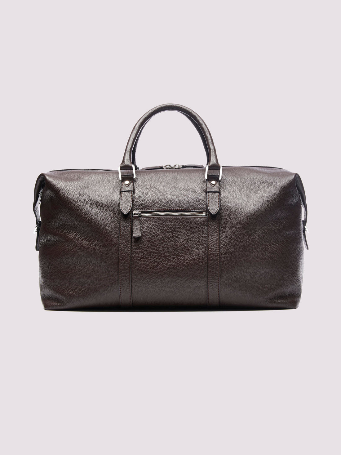 Duchamp Mens Leather Weekend Holdall Seal Brown