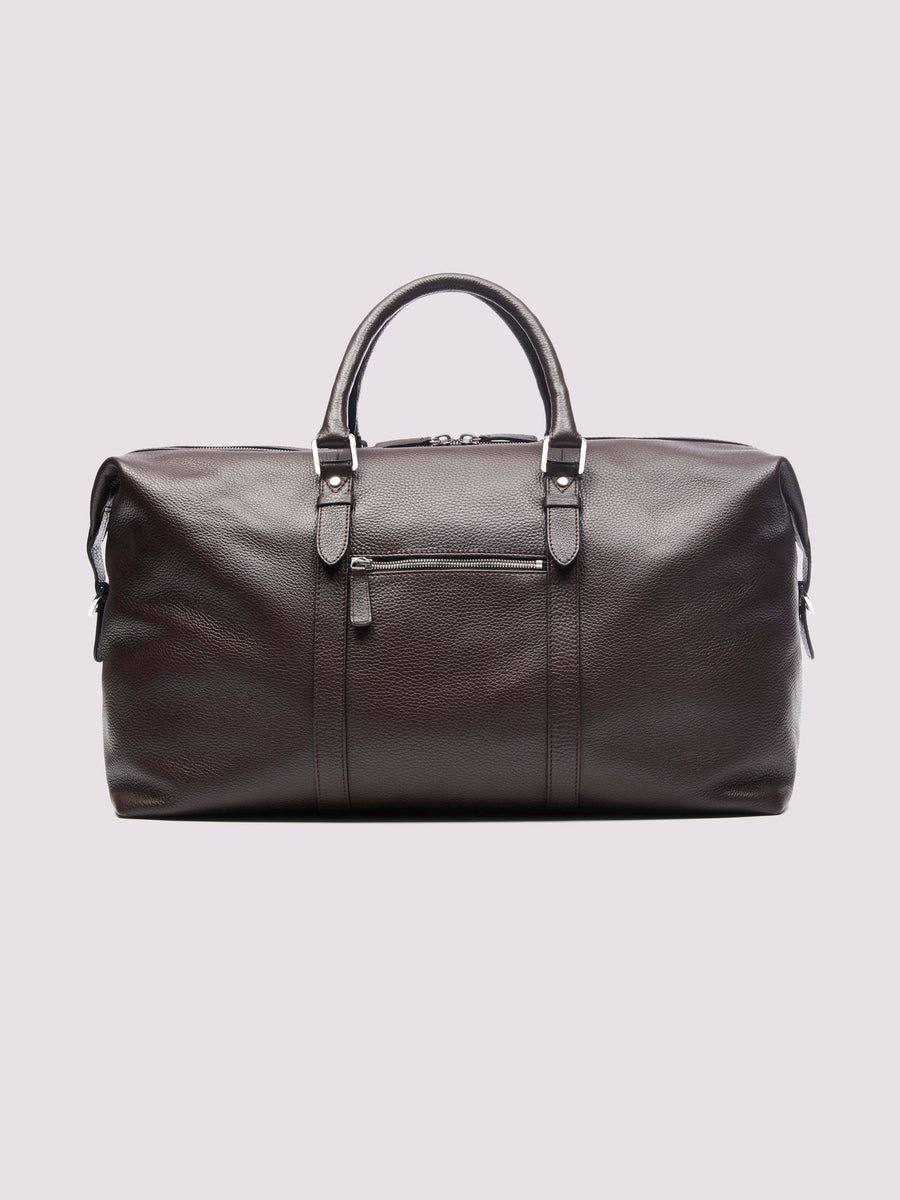 Weekend Leather Holdall in Dark Brown