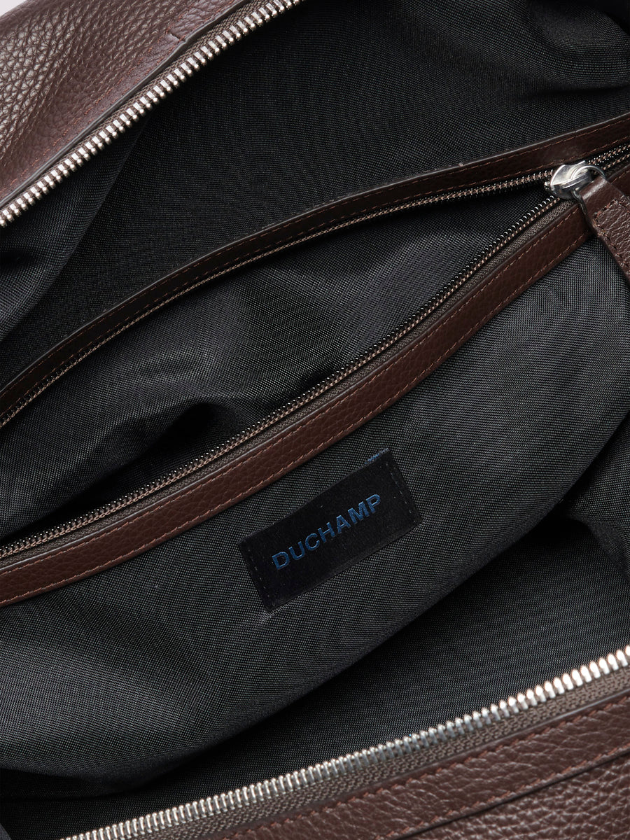 Weekend Leather Holdall in Dark Brown