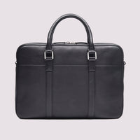 Duchamp Mens Leather Briefcase Black