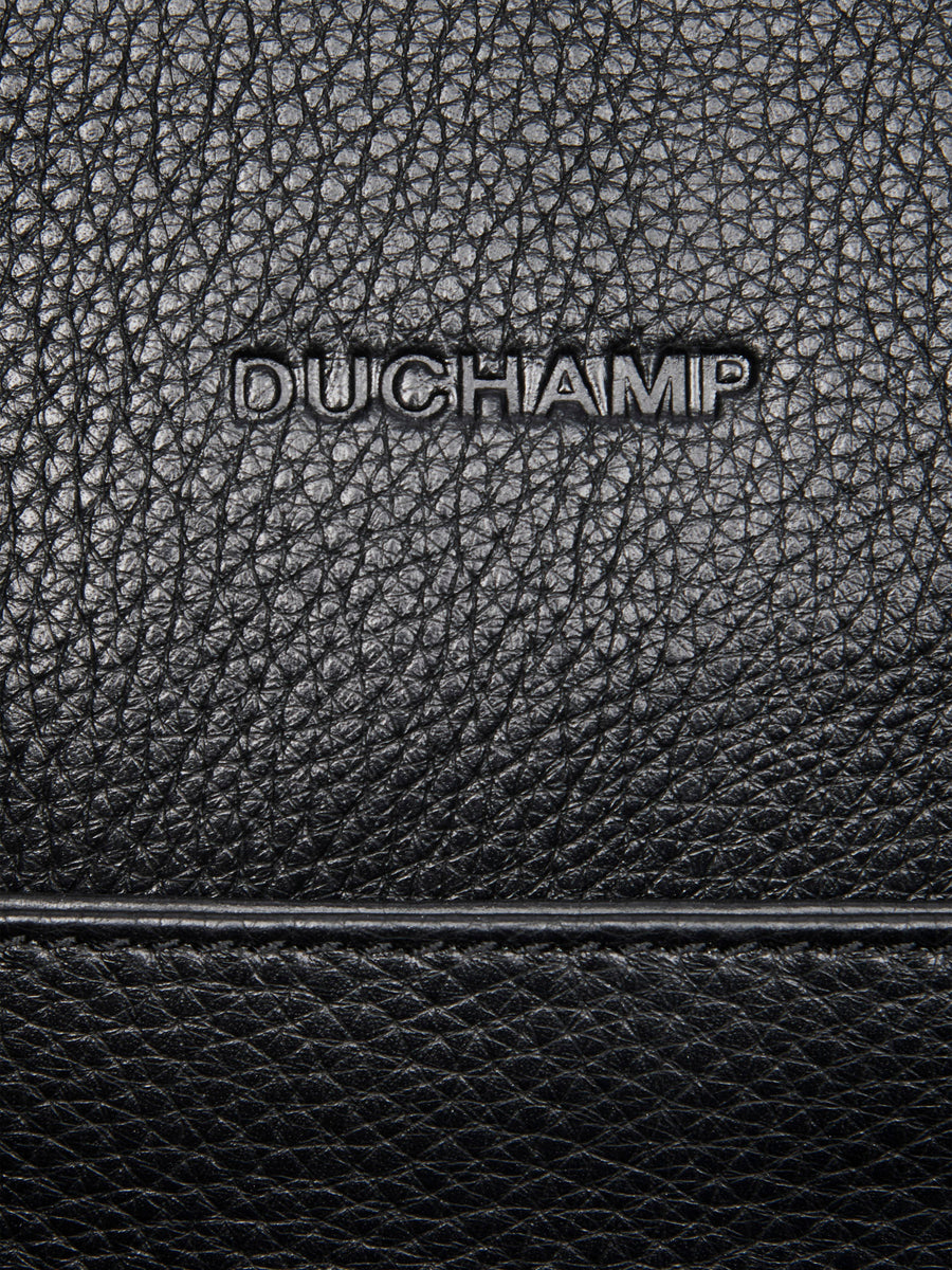 Duchamp Mens Leather Briefcase Black