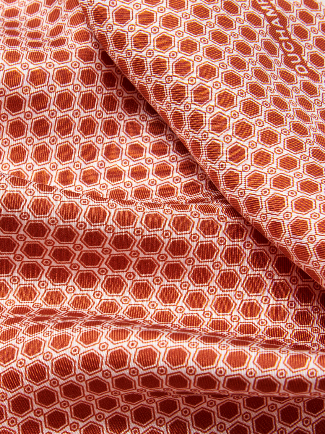 Geo Pocket Square in Orange