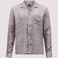 Long Sleeve Camp Collar Shirt Jet Stream