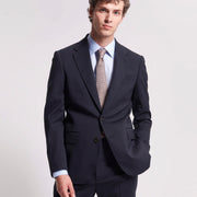 Single Breasted 2 Button Suit Blazer Jacket in French Navy